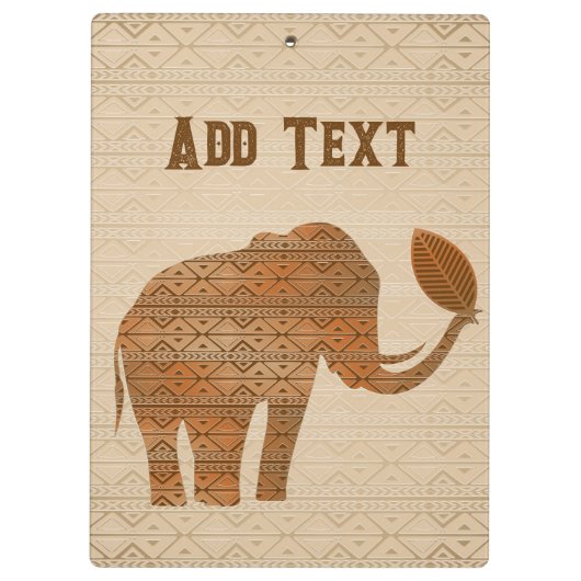 Porte-bloc Design d'art tribal des éléphants (Dos)