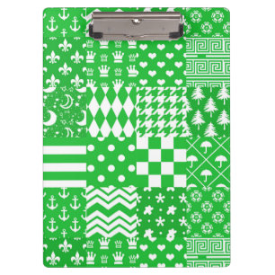 Porte-bloc Design de maquette Motif mixte blanc vert