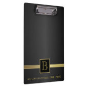 Porte-bloc Design de monogramme noir et or (Swatch)