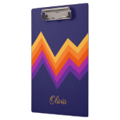 Porte-bloc Design de zigzag rouge, orange et jaune rétro (Gauche)