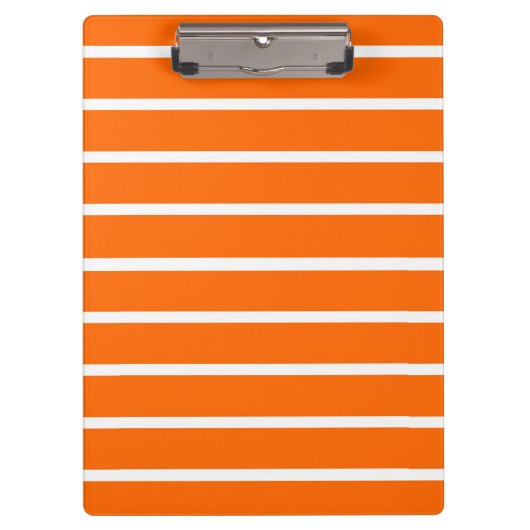 Porte-bloc Design en bandes orange et blanc (Devant)
