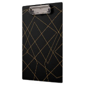 Porte-bloc Design géométrique moderne Gold & Black (Gauche)
