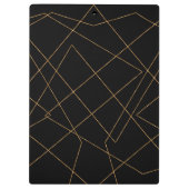 Porte-bloc Design géométrique moderne Gold & Black (Dos)