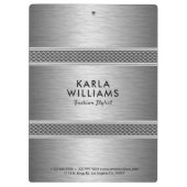 Porte-bloc Design géométrique moderne gris clair métallique (Dos)