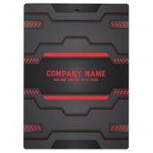 Porte-bloc Design métallique noir et rouge (Dos)