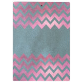 Porte-bloc Design Moderne Chic Rose Et Gris Chevron (Dos)
