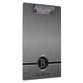 Porte-bloc Design Monogramme Exécutif - Acier Bracelet Noir (Swatch)