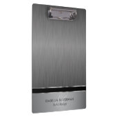 Porte-bloc Design Monogramme Exécutif - Acier Brush (Swatch)