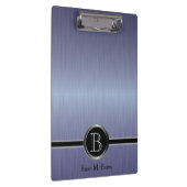 Porte-bloc Design Monogramme Exécutif - Sapphire Brush Steel (Swatch)