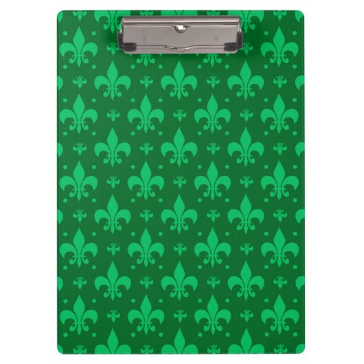 Porte-bloc Design Motif Fleur de lis vert (Devant)