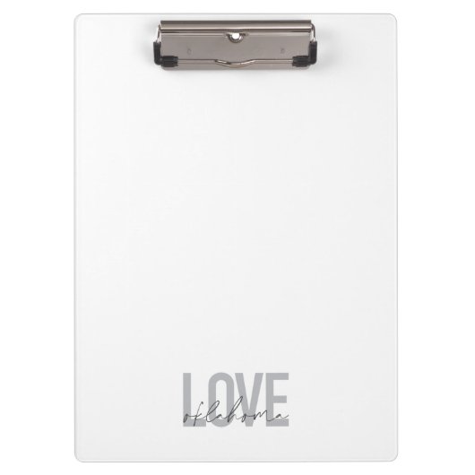 Porte-bloc Design urbain, moderne, simple, cool Love Oklahoma (Devant)