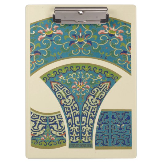 Porte-bloc Designs orientaux bleus avec facettes souriantes (Devant)