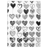 Porte-bloc Dessin adorable de Black Heart Scribble (Dos)