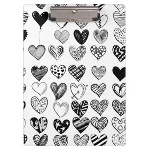 Porte-bloc Dessin adorable du coeur noir