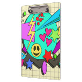 Porte-bloc Dessin amusant Bright Comic Happy Motif Retro Art (Gauche)