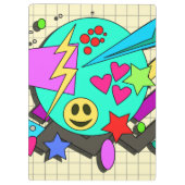 Porte-bloc Dessin amusant Bright Comic Happy Motif Retro Art (Dos)