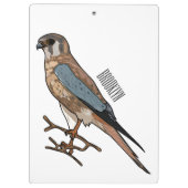 Porte-bloc dessin animé d'oiseau-kestrel américain (Dos)
