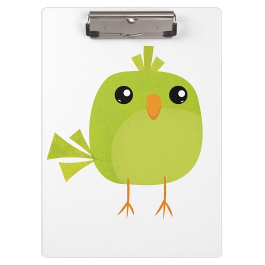 Porte-bloc Dessin animé d'oiseau vert (Devant)
