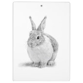 Porte-bloc Dessin au crayon de lapin mignon (Dos)