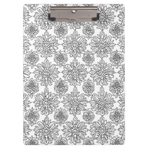 Porte-bloc Dessin au trait de chrysanthème