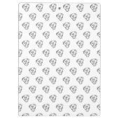 Porte-bloc dessin de bulle simple amoureux de les chiens noir (Dos)