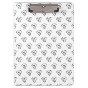 Porte-bloc dessin de bulle simple amoureux de les chiens noir