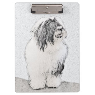 Porte-bloc Dessin de collie à oreilles - Joli art original de