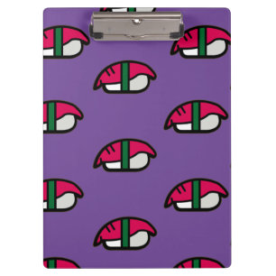 Porte-bloc Dessin Kawaii Sushi, riz aux poissons et algues