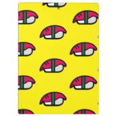 Porte-bloc Dessin Kawaii Sushi, Riz de Poisson et Algues (Dos)