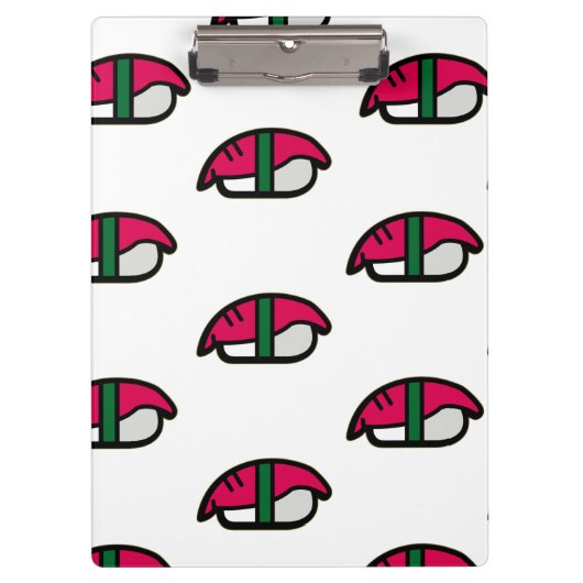 Porte-bloc Dessin Kawaii Sushi, Riz de Poisson et Algues (Devant)