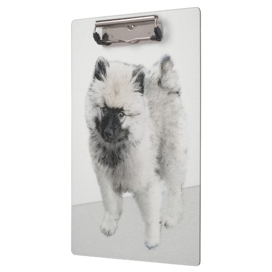Porte-bloc Dessin Keeshond Chiot - Joli dessin original Chien (Gauche)
