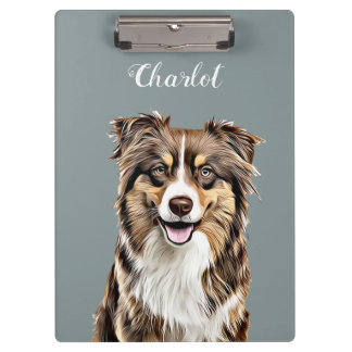 Porte-bloc Dessin personnalisé Collie Chien personnalisé