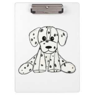 Porte-bloc Dessin simple de contour de chien en peluche dalma