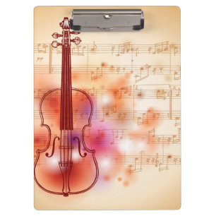 Porte-bloc Dessin sur l'arrière - plan d'aquarelle du violon