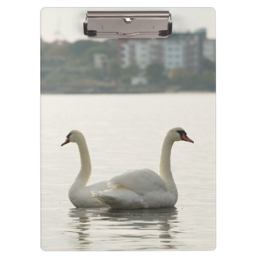 Porte-bloc Deux cygnes (Devant)