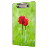 Porte-bloc Deux fleurs de tulipe rouge (Gauche)