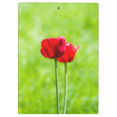 Porte-bloc Deux fleurs de tulipe rouge (Dos)