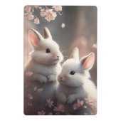 Porte-bloc Deux lapins mignons avec sakura Mini Porte - bloc (Dos)