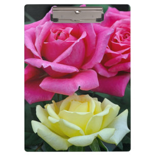 Porte-bloc Deux roses roses