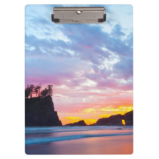 Porte-bloc Deuxième plage au coucher du soleil, Washington (Devant)
