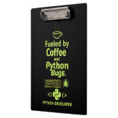 Porte-bloc Développeur Python drôle – Alimenté par des bugs d (Gauche)