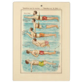 Porte-bloc Diagramme de cru de leçons de natation (Dos)