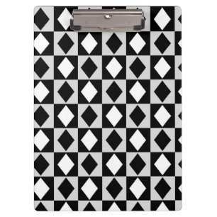 Porte-bloc Diamant Rhombus blanc noir