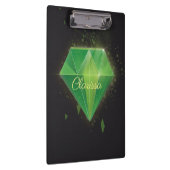 Porte-bloc Diamant vert avec nom (Swatch)