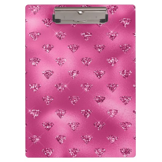 Porte-bloc Diamants brillants rose brillant (Devant)