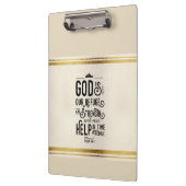 Porte-bloc Dieu est Refuge et Force Bible chrétienne Verse (Gauche)