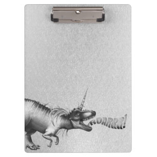Porte-bloc Dinocorn Chrome Dinosaure à cornes de licorne d'