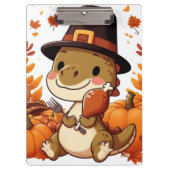 Porte-bloc Dinosaur de Thanksgiving mignon (Devant)