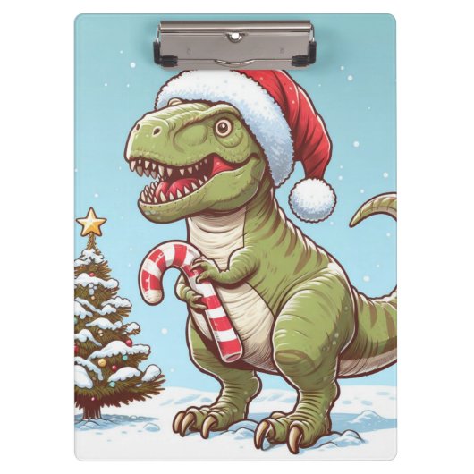 Porte-bloc Dinosaure sucre de canne de Noël mignon (Devant)