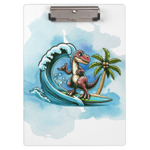 Porte-bloc Dinosaure tropical du surf